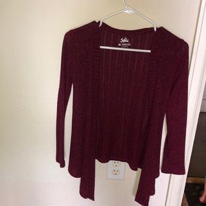 Burgundy high-low cardigan KIDS